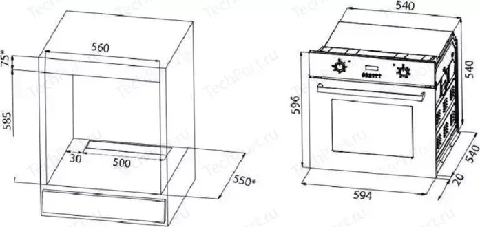 Духовой шкаф электрический MAUNFELD CEOK.656W
