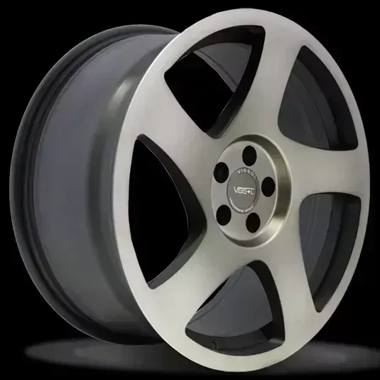 Диск автомобильный VISSOL V-006 8.5X19/5X112 ET35 D66.6 BLACK MACHINED WITH DARK TINT