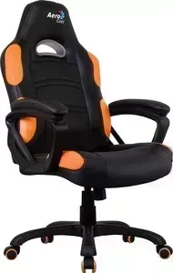 Кресло офисное AEROCOOL AC80C AIR-BO черно-оранжевое с перфорацией