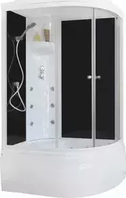 Душевая кабина Royal Bath 120х80х217 стекло черное/прозрачное левая (RB8120BK3-BT-L)