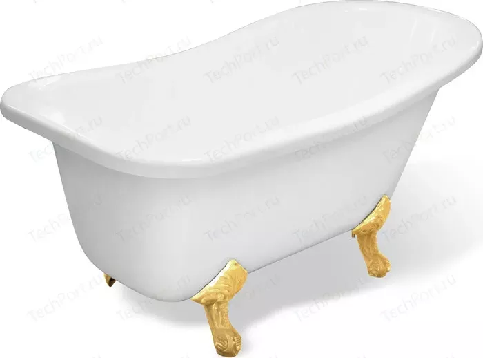 Фото №1 Ванна из литого мрамора Эстет Царская 170x73 см, овальная, с чугунными ножками золото (ФР-00000685, ФР-00000735)