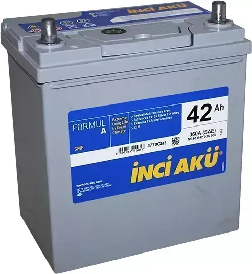 Аккумулятор INCI Aku Inci FormulA Asia 42 о.п. (NS40 042 036 030) 360A