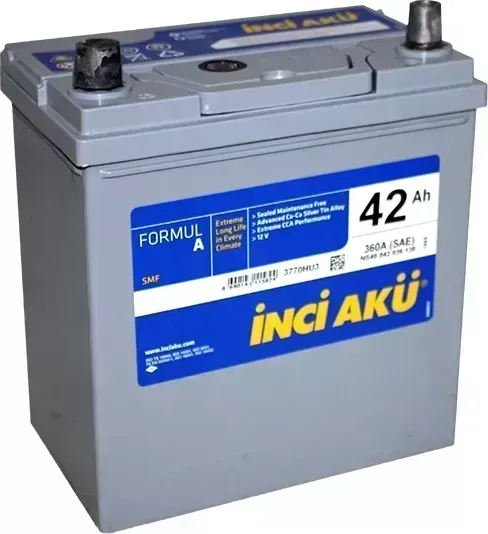 Аккумулятор Inci YUASA Asia Inci FormulA Asia 42Ah NS40 п.п. (036 130) 360A