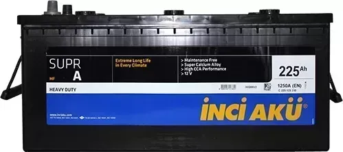 Аккумулятор INCI SuprA Inci SuprA HD 225 о.п. Евро (C 225 125 310) (+ -)