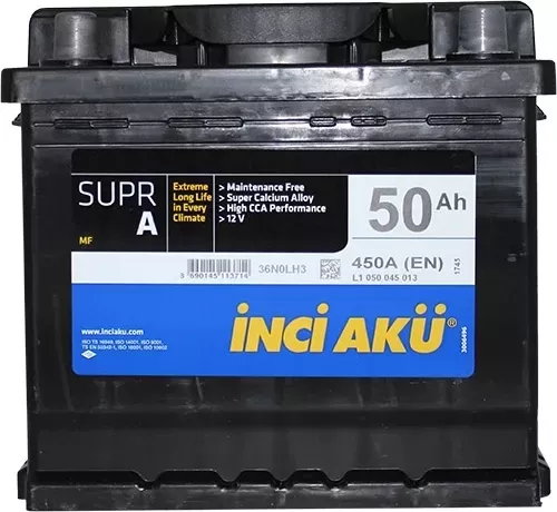 Аккумулятор INCI SuprA Inci SuprA 50 п.п. (L1 050 045 113) 450Ah