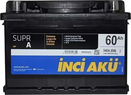 Аккумулятор INCI SuprA Inci SuprA 60 о.п.(L2 060 054 013) 540Ah