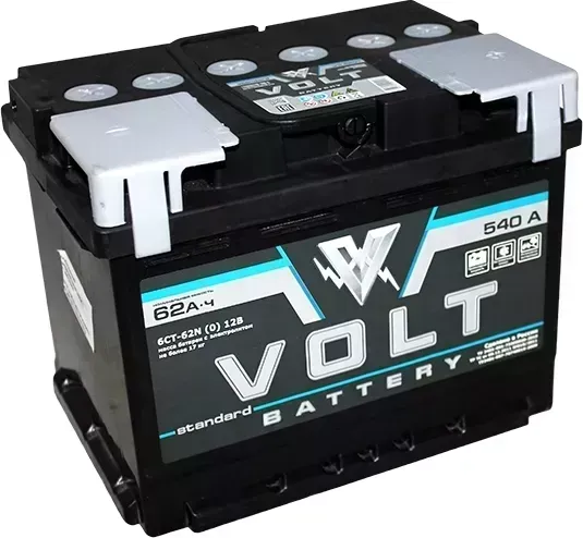 Аккумулятор VOLT Standart 62 о.п. 540А Рязань