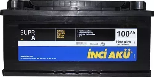 Аккумулятор INCI SuprA Inci SuprA 100 о.п. (LB5 100 086 013) 760 низк.