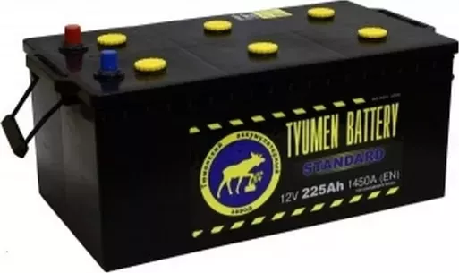 Аккумулятор Tyumen battery Тюмень STANDARD 225 А/ч о.п.EURO (+ -)
