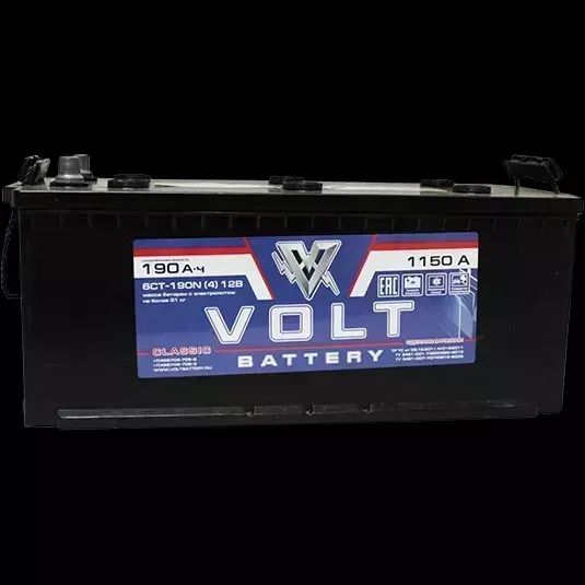 Аккумулятор VOLT Classik 190 Росс (- +) 1150А Рязань