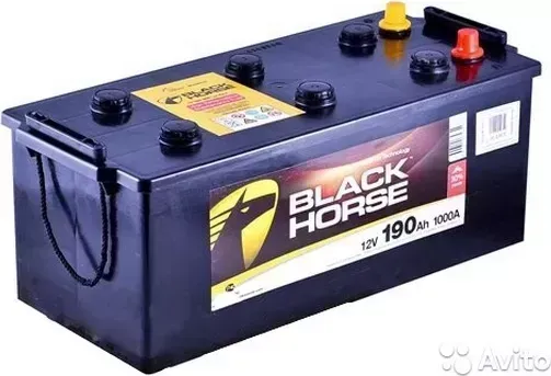 Аккумулятор Black horse 190е Евро (конус) (+ -)
