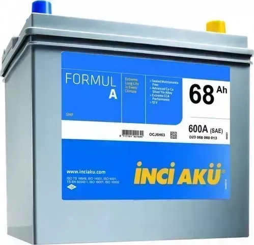 Аккумулятор INCI Aku Inci FormulA Asia 68 о.п. (D23 068 060 011) 600Ah