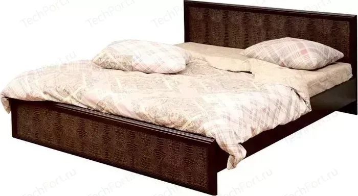 Кровать Олимп 06.259 Волжанка венге/крок коричневый 140x200