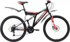 Велосипед BLACK ONE Phantom FS 26 D чёрный- красный- белый 20" PHANTOM FS 26 D 20&&