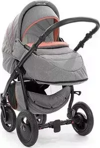 Коляска TUTIS 2 в 1 Smart серый/коралл