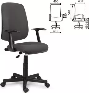 Кресло офисное Brabix Basic MG-310 с подлокотниками серое KB-40 531412