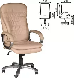Кресло офисное Brabix Omega EX-589 экокожа песочное 531402