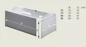 Боковая панель RIHO 90 c креплением (P09500500000000) 90 C