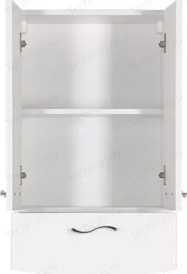 Фото №3 Шкаф верхний AQUANET навесной Моника 50, 2 дверцы, 1 ящик, белый (186780)