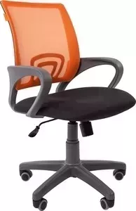 Кресло офисное CHAIRMAN 696 серый пластик TW-12/TW-66 оранжевый