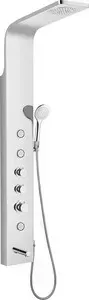 Душевая панель Gllon с изливом + термостат хром (GL-SUP2001CP-1-T-S) с +