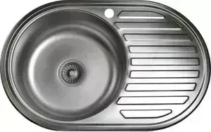 Мойка кухонная PEGAS 77х50 правая, матовая (7750W R мт)