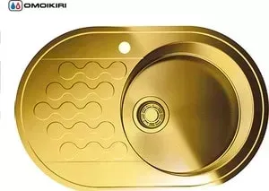 Мойка кухонная OMOIKIRI Kasumigaura 77-AB-R, 770x480, античная латунь (4993071)