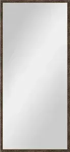 Зеркало Evoform в багетной раме Definite 68x148 см, витая бронза 26 мм (BY 1107) в DEFINITE 68X148 26