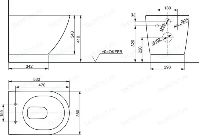 Унитаз подвесной Toto NC CeFiONtect Tornado Flush (CW762Y)