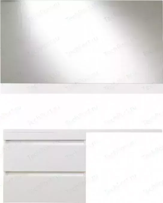 Мебель для ванной Style line Даллас Люкс 68 (130L) подвесная, под стиральную машину, белая эмаль