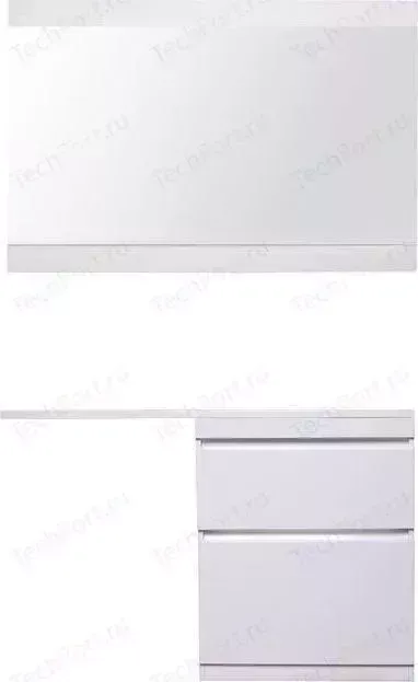 Мебель для ванной Style line Даллас Люкс 68 (130R) напольная, под стиральную машину, белая эмаль