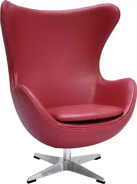 Кресло Bradex Egg Chair красный, натуральная кожа (FR 0806)