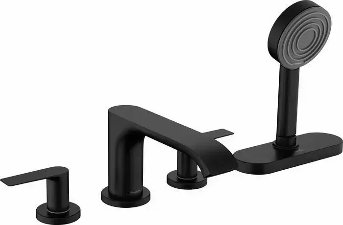 Смеситель на борт ванны Hansgrohe Vivenis 4 отверстия, для механизма 13440180, черный матовый (75444670)