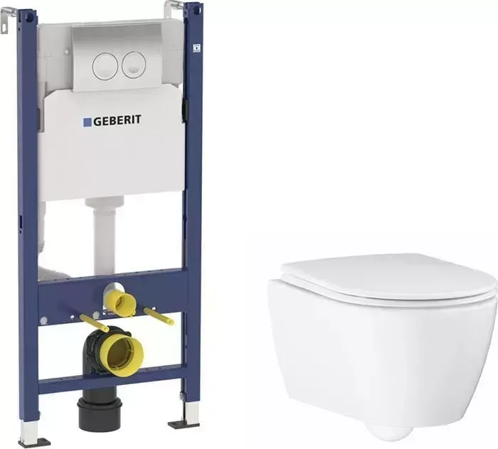 Комплект унитаза с инсталляцией Grohe Essence с Geberit (3957100H, 39577000, 458.124.21.1)