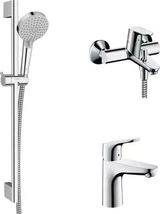 Комплект смесителей Hansgrohe Focus с душевым гарнитуром, хром (31940000, 31607000, 26275000)