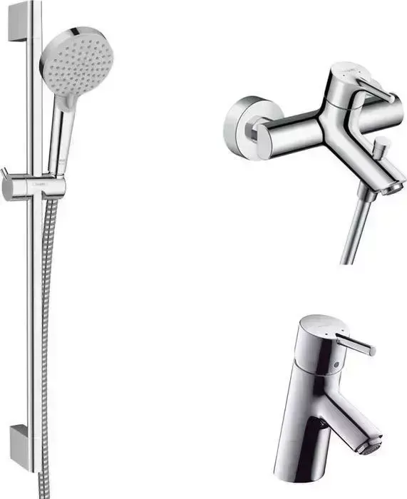 Комплект смесителей Hansgrohe Talis S с душевым гарнитуром, хром (72400000, 32020000, 26275000)