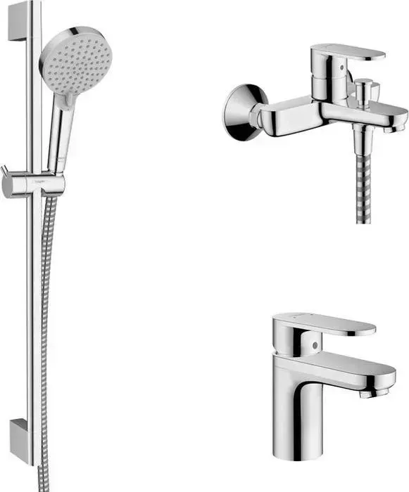 Комплект смесителей Hansgrohe Vernis Blend с душевым гарнитуром, хром (71440000, 71580000, 26275000)