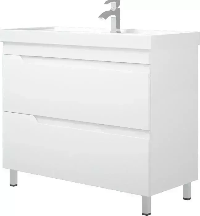 Тумба с раковиной Corozo с Юта 100 Z2 люкс белая (SD-00000908, 4640021065204)