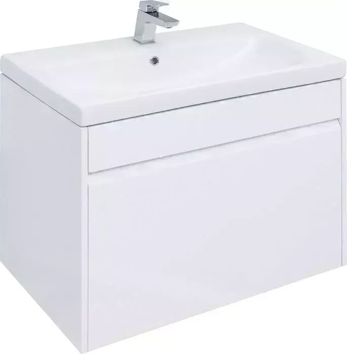 Тумба с раковиной AQUANET с Палермо 80 белый глянец (253587, S-UM-MOD80/1)
