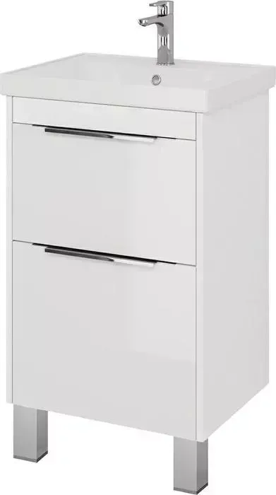 Тумба с раковиной Dreja с Prime 60 напольная, с ящиками, белый глянец (99.9300, 641587, 99.9810)