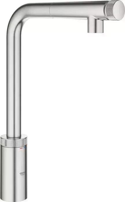 Смеситель для кухни Grohe Minta Smart Control с выдвижным изливом, суперсталь (31613DC0)