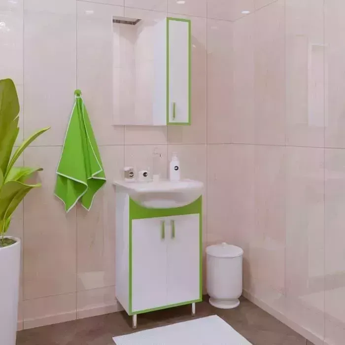 Мебель для ванной Corozo Спектр 50 зеленый/белый