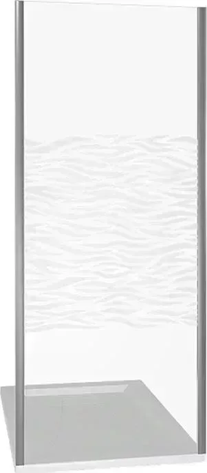 Боковая стенка Good Door Infinity SP 100 с рисунком, хром (Infinity SP-100-W-CH)
