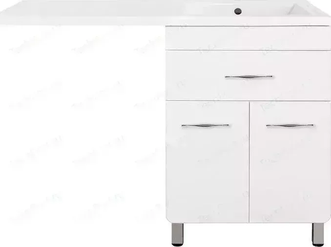 Тумба с раковиной Style line с Валеро Люкс 60 (120R) под стиральную машину, белая (4650134472110, 2000949104478)