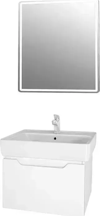 Мебель для ванной Dreja Tiny 50 с ящиком, белый глянец