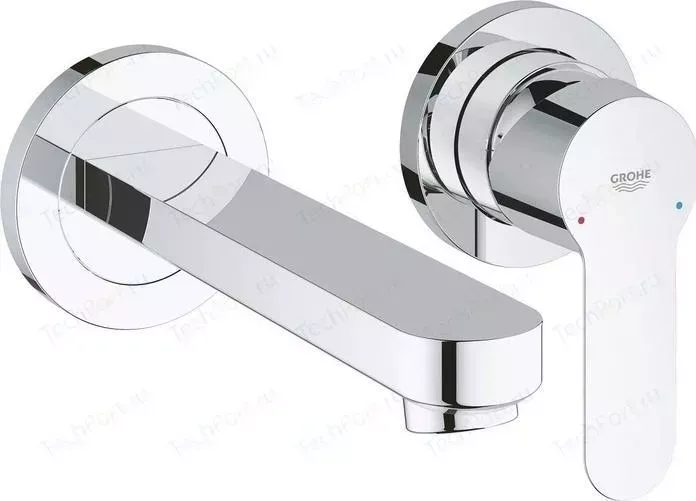 Смеситель для раковины Grohe BauEdge встраиваемый, на два отверстия , с механизмом (20474000)