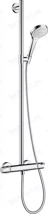 Термостат для душа Hansgrohe Croma Select S с душевым гарнитуром, белый/хром (27247400)