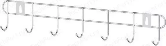 Планка с 7 крючками Sorcosa Plain 39 cm, хром (GHI 008)