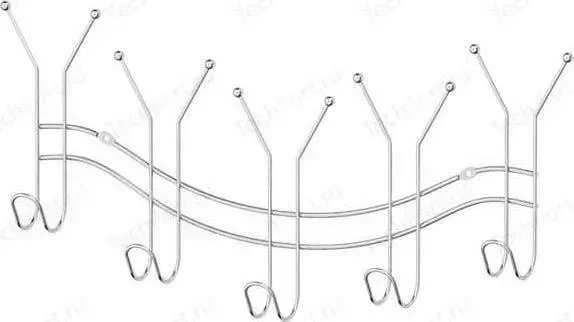 Планка с 5 крючками Sorcosa Plain 50,5 cm, хром (GHI 006)