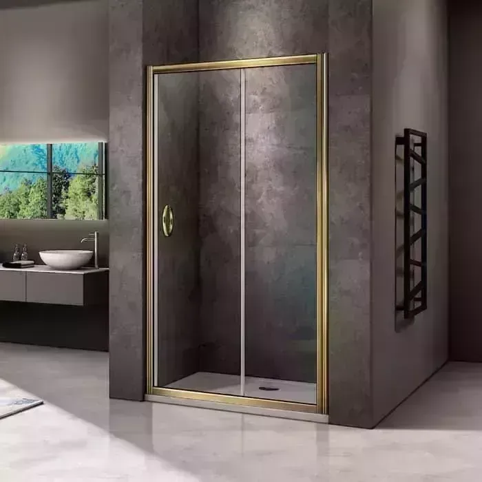 Душевая дверь Good Door Jazz WTW 110х185 прозрачная, золото (WTW-110-C-G)